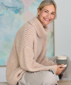 Strickset Rollkragenpulli Im Strukturmuster Aus Nebbia Und Silkhair Von Lana Grossa 5 Strickset Rollkragenpulli Im Strukturmuster Aus Nebbia Und Silkhair Von Lana Grossa – Bild 3