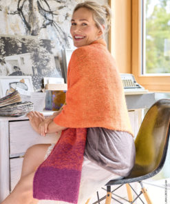 Strickset Stola Glatt Rechts In Streifen Aus Setasuri Von Lana Grossa 5 Strickset Stola Glatt Rechts In Streifen Aus Setasuri Von Lana Grossa – Bild 3