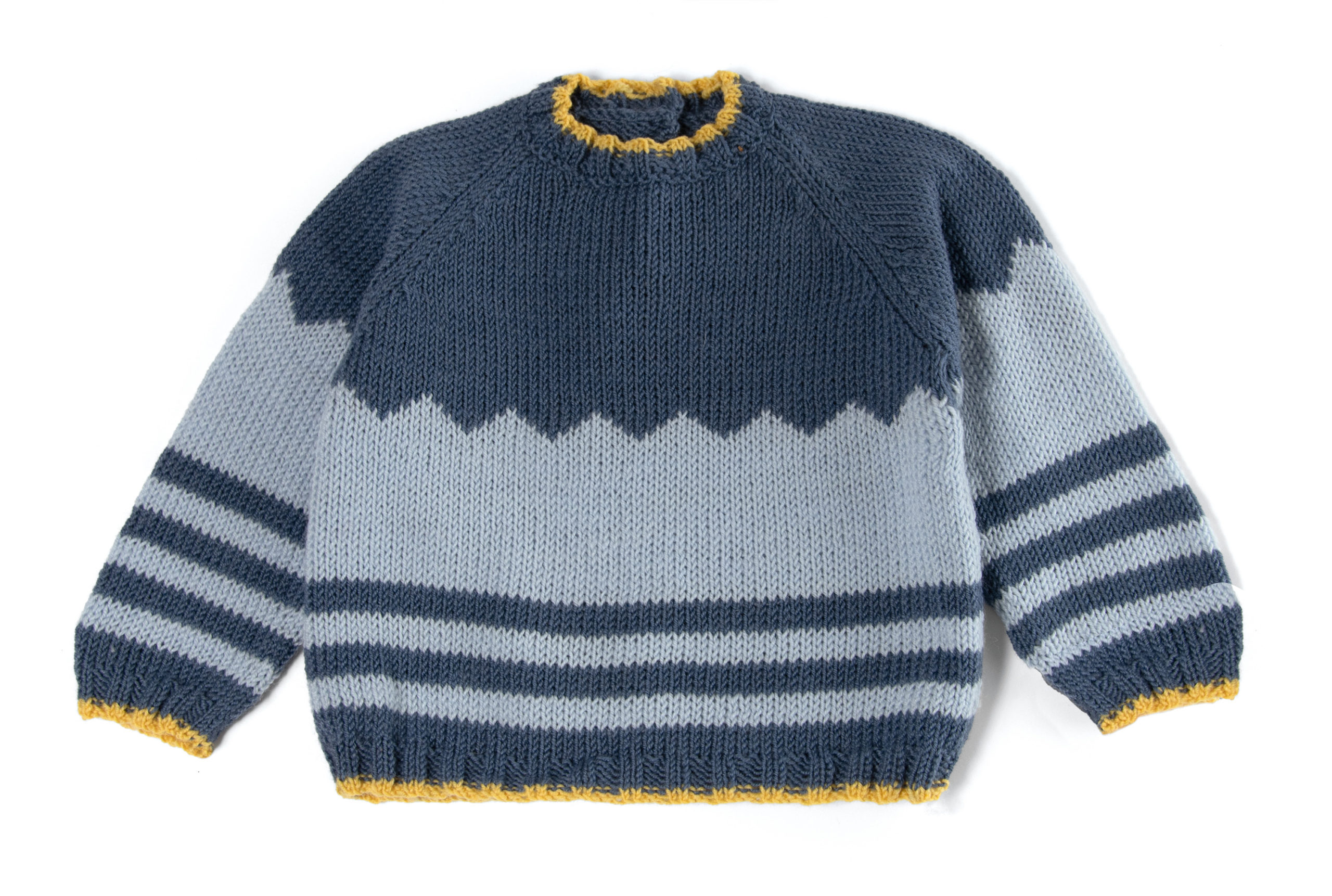 Strickset Pullover Mit Jacquardstreifen Aus Cool Wool Baby Von Lana Grossa 2 Strickset Pullover Mit Jacquardstreifen Aus Cool Wool Baby Von Lana Grossa – Bild 2