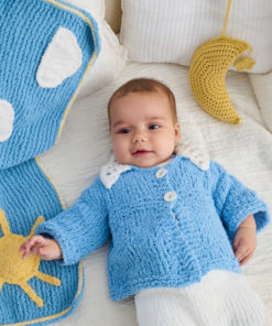 Strickset Jacke Mit Häkelkragen aus Leggerissimo von Lana Grossa