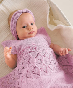 Strickset Decke Mit Ajourrand aus Ecopuno von Lana Grossa