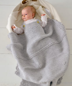 Strickset Decke Mit Blümchen Aus Cool Wool Baby Von Lana Grossa 5 Strickset Decke Mit Blümchen Aus Cool Wool Baby Von Lana Grossa – Bild 3