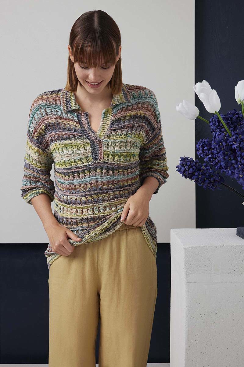 Strickset Kurzarmpullover Aus Fiesta Von Lang Yarns 1 Strickset Kurzarmpullover Aus Fiesta Von Lang Yarns