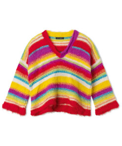 Strickset V-Pullover Mit Streifen Aus Basta, Bottoni Und Summer Softness Von Lana Grossa 3 Strickset V-Pullover Mit Streifen Aus Basta, Bottoni Und Summer Softness Von Lana Grossa – Bild 2