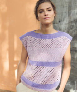 Strickset Pullunder Mit Lochmuster aus Setasuri und Bottoni von Lana Grossa