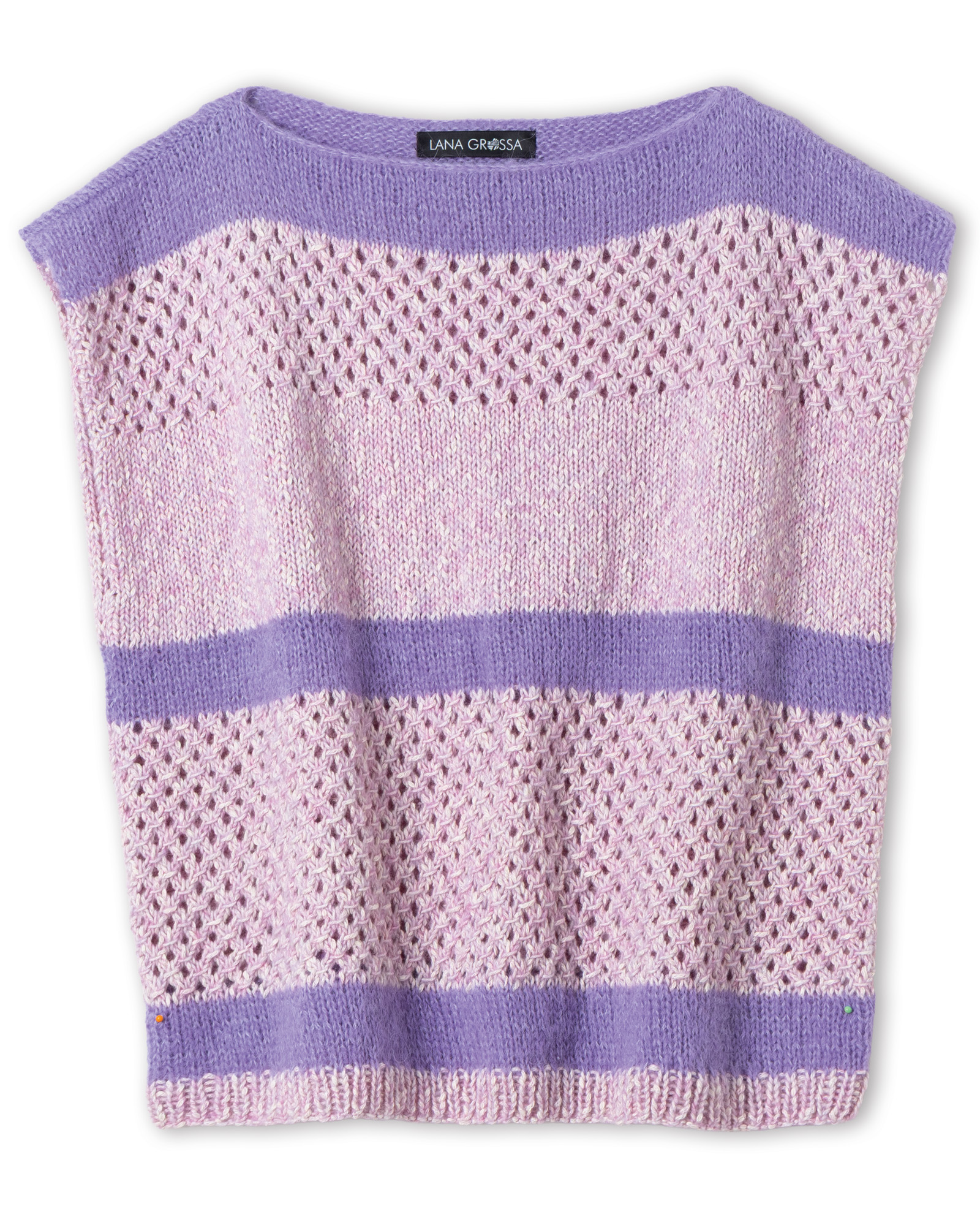 Strickset Pullunder Mit Lochmuster Aus Setasuri Und Bottoni Von Lana Grossa 2 Strickset Pullunder Mit Lochmuster Aus Setasuri Und Bottoni Von Lana Grossa – Bild 2