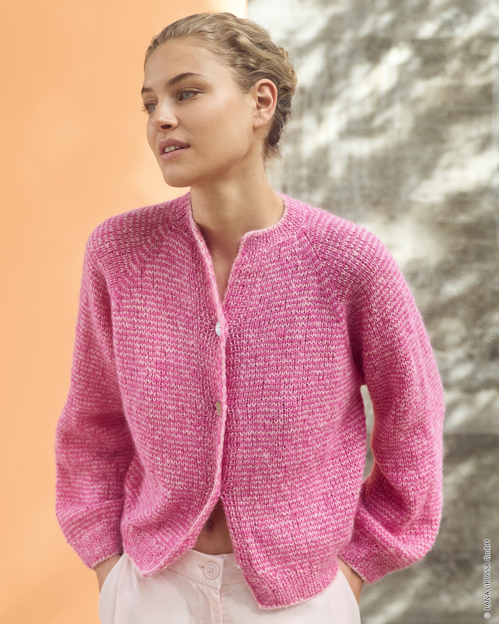 Strickset Ringel-Jacke Aus Setasuri Von Lana Grossa 1 Strickset Ringel-Jacke Aus Setasuri Von Lana Grossa