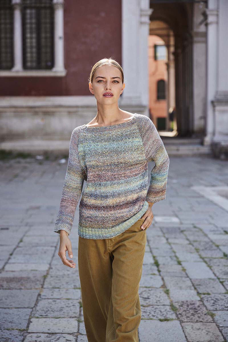 Strickset Pullover Aus Illusion Von Lang Yarns 1 Strickset Pullover Aus Illusion Von Lang Yarns