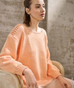 Strickset Pullover Mit Gittermuster Aus Natural Cotton Gots Von Lana Grossa 3 Strickset Pullover Mit Gittermuster Aus Natural Cotton Gots Von Lana Grossa – Bild 2