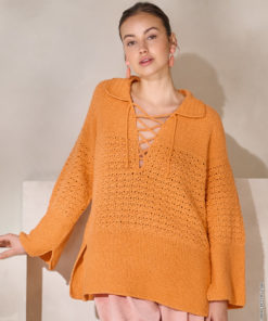 Strickset Pullover Mit Bandverschluss Aus Cotonella Von Lana Grossa 3 Strickset Pullover Mit Bandverschluss Aus Cotonella Von Lana Grossa – Bild 2