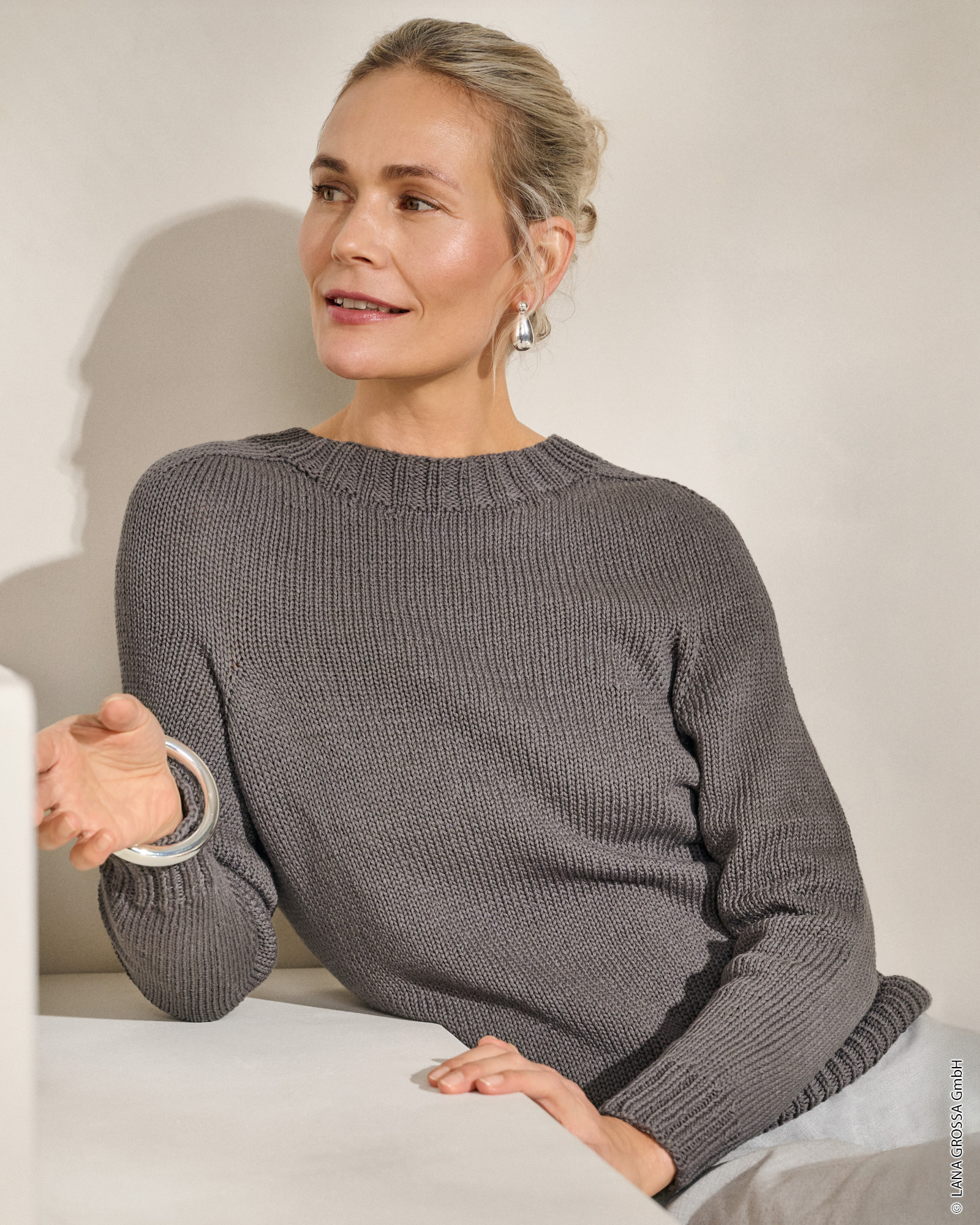 Strickset Top Down Pullover Aus Tessera Von Lana Grossa 1 Strickset Top Down Pullover Aus Tessera Von Lana Grossa