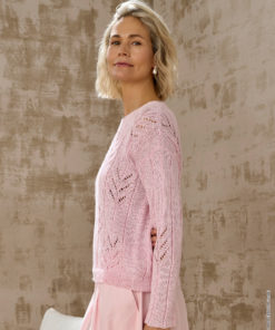 Strickset Pullover Mit Blattmuster Aus Tencellino Von Lana Grossa 3 Strickset Pullover Mit Blattmuster Aus Tencellino Von Lana Grossa – Bild 2