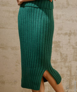 Strickset Rock Im Rippenmuster aus Promessa von Lana Grossa