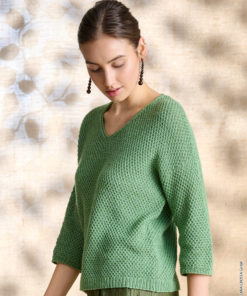 Strickset Pullover Im Perlmuster aus Landlust Sommerseide von Lana Grossa