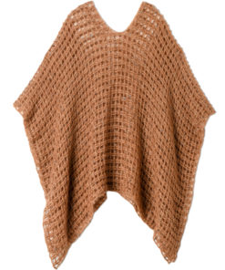 Strickset Häkelponcho Im Flechtmuster Aus Natural Superkid Tweed Von Lana Grossa – Bild 2