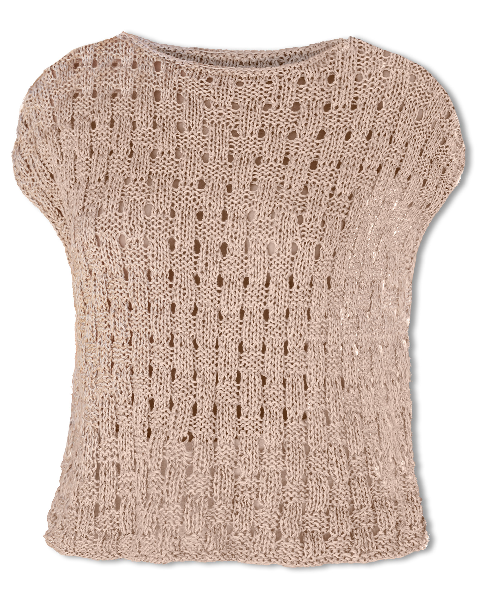 Strickset Top Im Karo-Ajourmuster Aus Tencellino Von Lana Grossa 2 Strickset Top Im Karo-Ajourmuster Aus Tencellino Von Lana Grossa – Bild 2