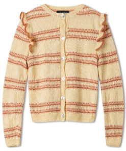 Strickset Cardigan Mit Ärmelrüschen Aus Tencellino, Filo Pailettes Und Ecopuno Von Lana Grossa 3 Strickset Cardigan Mit Ärmelrüschen Aus Tencellino, Filo Pailettes Und Ecopuno Von Lana Grossa – Bild 2