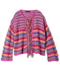 Strickset Jacke Mit Fransen Aus Frizzante, Filo Lurex, Tessera Und Per Fortuna Gots Von Lana Grossa 4 Strickset Jacke Mit Fransen Aus Frizzante, Filo Lurex, Tessera Und Per Fortuna Gots Von Lana Grossa – Bild 2