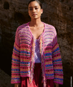 Strickset Jacke Mit Fransen Aus Frizzante, Filo Lurex, Tessera Und Per Fortuna Gots Von Lana Grossa 5 Strickset Jacke Mit Fransen Aus Frizzante, Filo Lurex, Tessera Und Per Fortuna Gots Von Lana Grossa – Bild 3