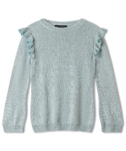 Strickset Pullover Mit Rüschen Aus Tencellino Und Filo Pailettes Von Lana Grossa 4 Strickset Pullover Mit Rüschen Aus Tencellino Und Filo Pailettes Von Lana Grossa – Bild 2
