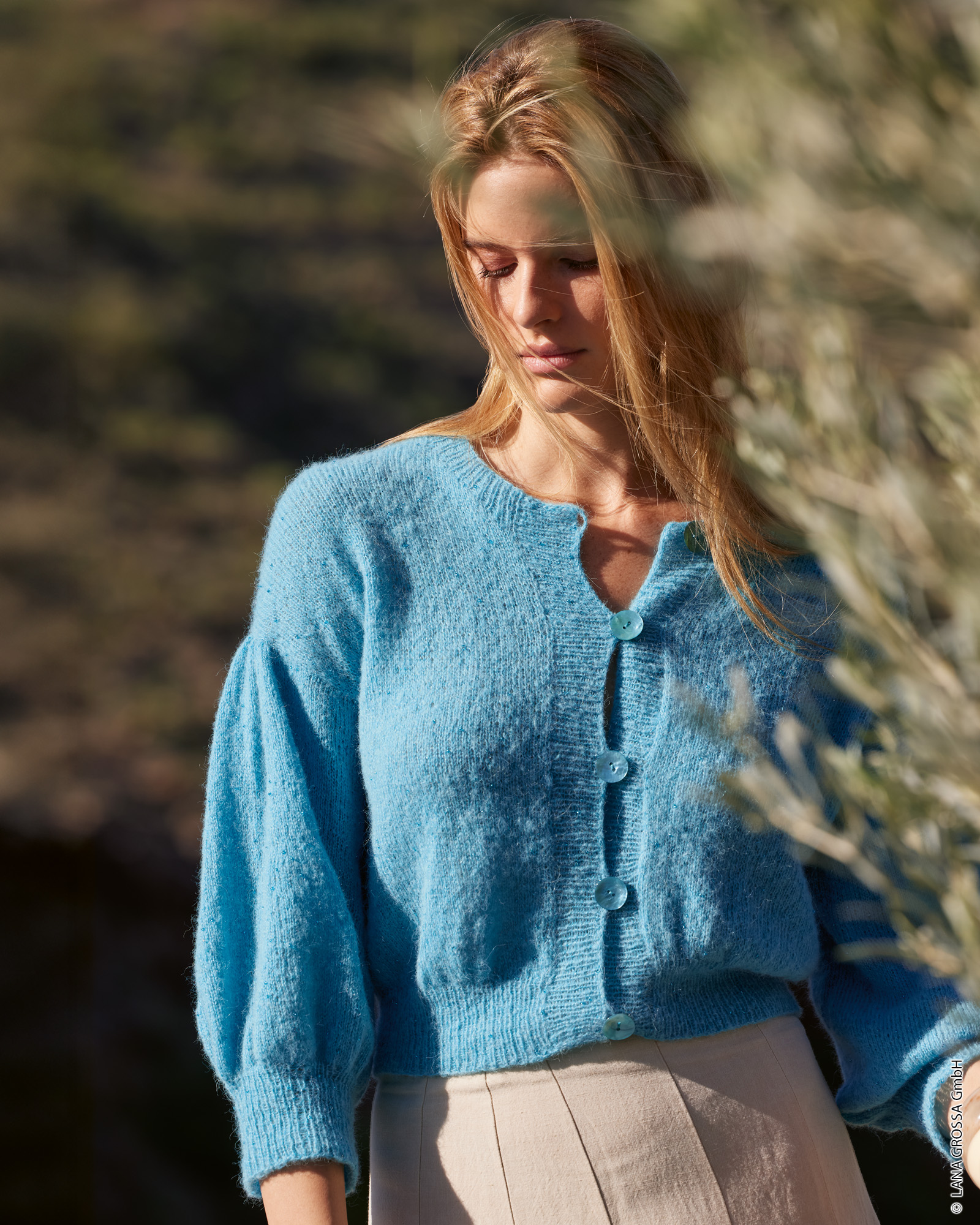 Strickset Top-Down Jacke Aus Setasuri Pearls Von Lana Grossa 1 Strickset Top-Down Jacke Aus Setasuri Pearls Von Lana Grossa