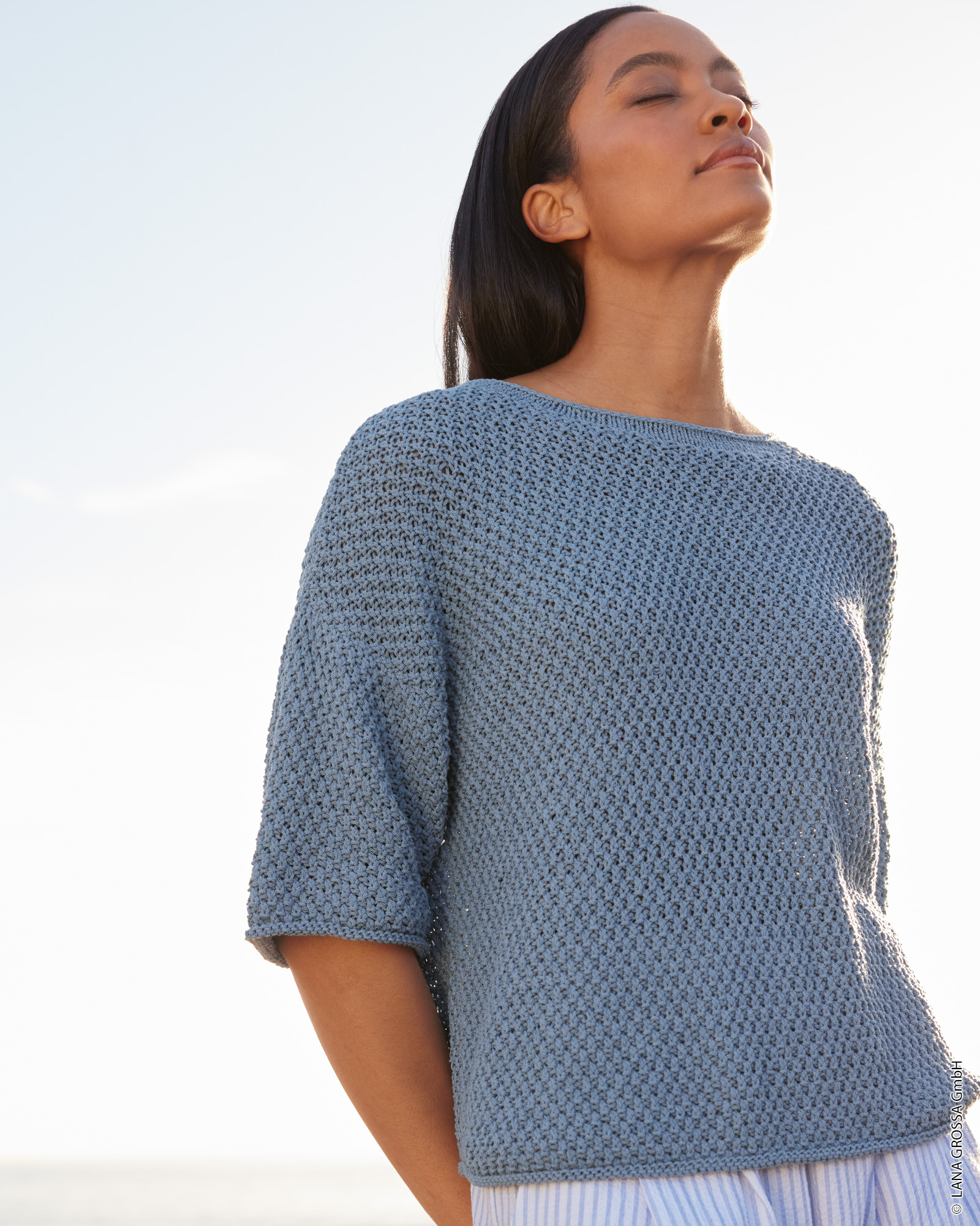 Strickset Pullover Mit Rollrand Aus Gioia Von Lana Grossa 1 Strickset Pullover Mit Rollrand Aus Gioia Von Lana Grossa