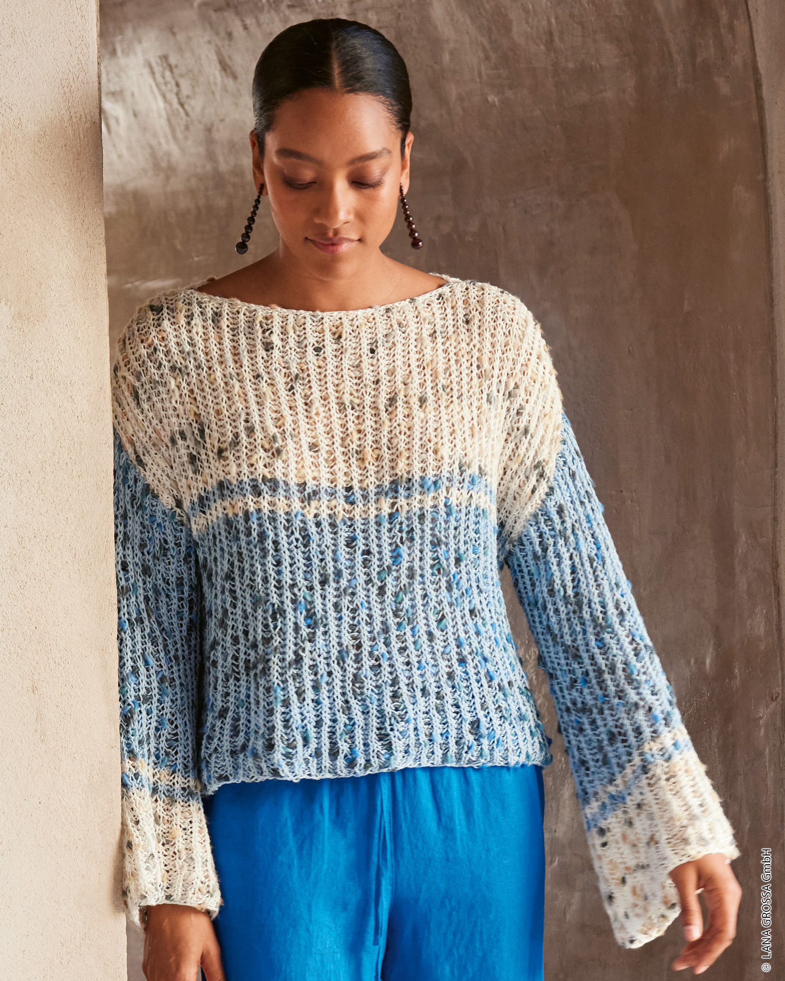 Strickset Pullover Im Patentmuster Aus Popcorn Von Lana Grossa 1 Strickset Pullover Im Patentmuster Aus Popcorn Von Lana Grossa