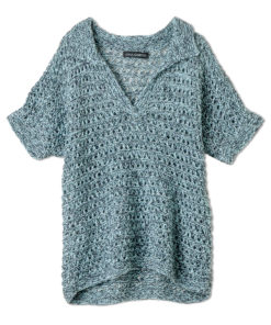 Strickset Shirt Mit Polokragen Aus Ecopuno Und Filo Pailettes Von Lana Grossa 3 Strickset Shirt Mit Polokragen Aus Ecopuno Und Filo Pailettes Von Lana Grossa – Bild 2