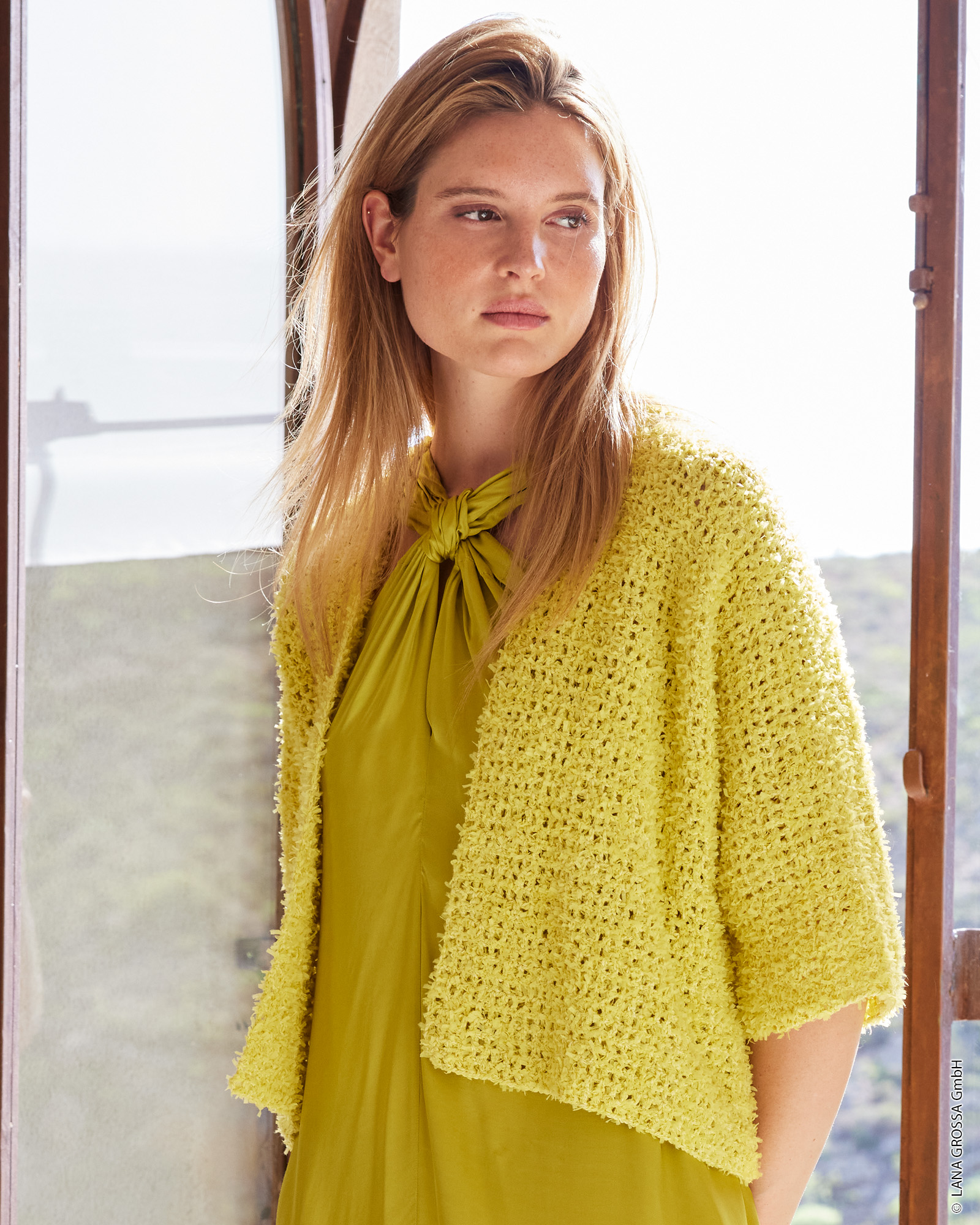 Strickset Häkeljacke Im Gittermuster Aus Frizzante Von Lana Grossa 1 Strickset Häkeljacke Im Gittermuster Aus Frizzante Von Lana Grossa