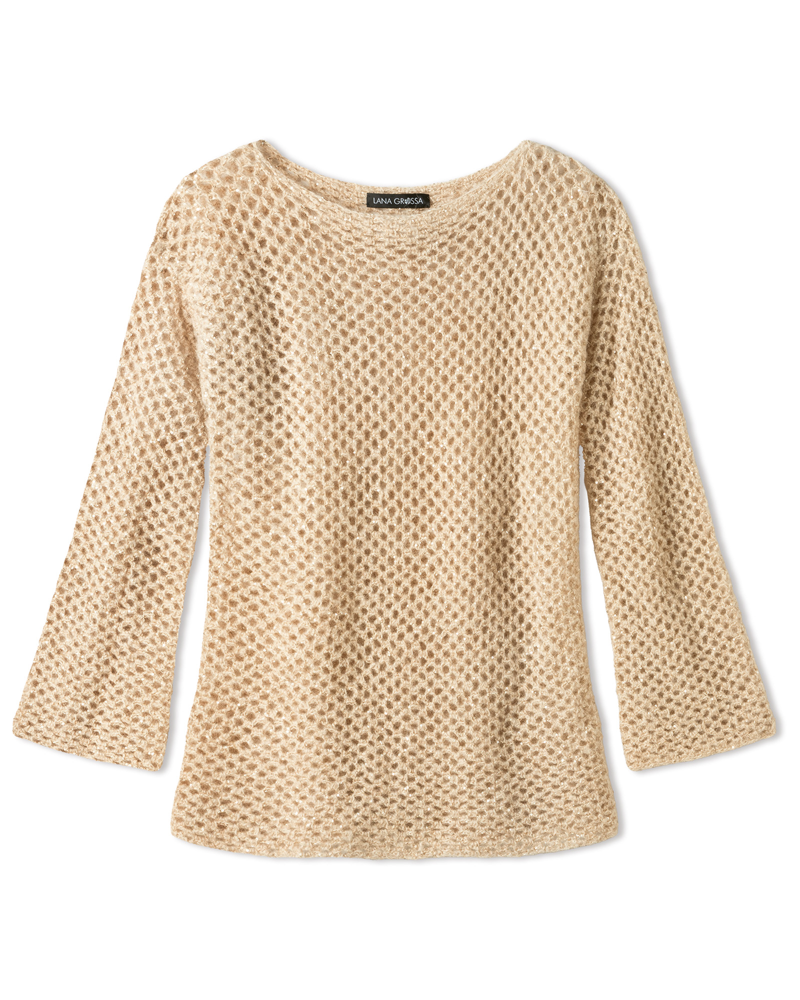 Strickset Lochmuster-Pulli Aus Summer Softness Und Glamour Von Lana Grossa 2 Strickset Lochmuster-Pulli Aus Summer Softness Und Glamour Von Lana Grossa – Bild 2