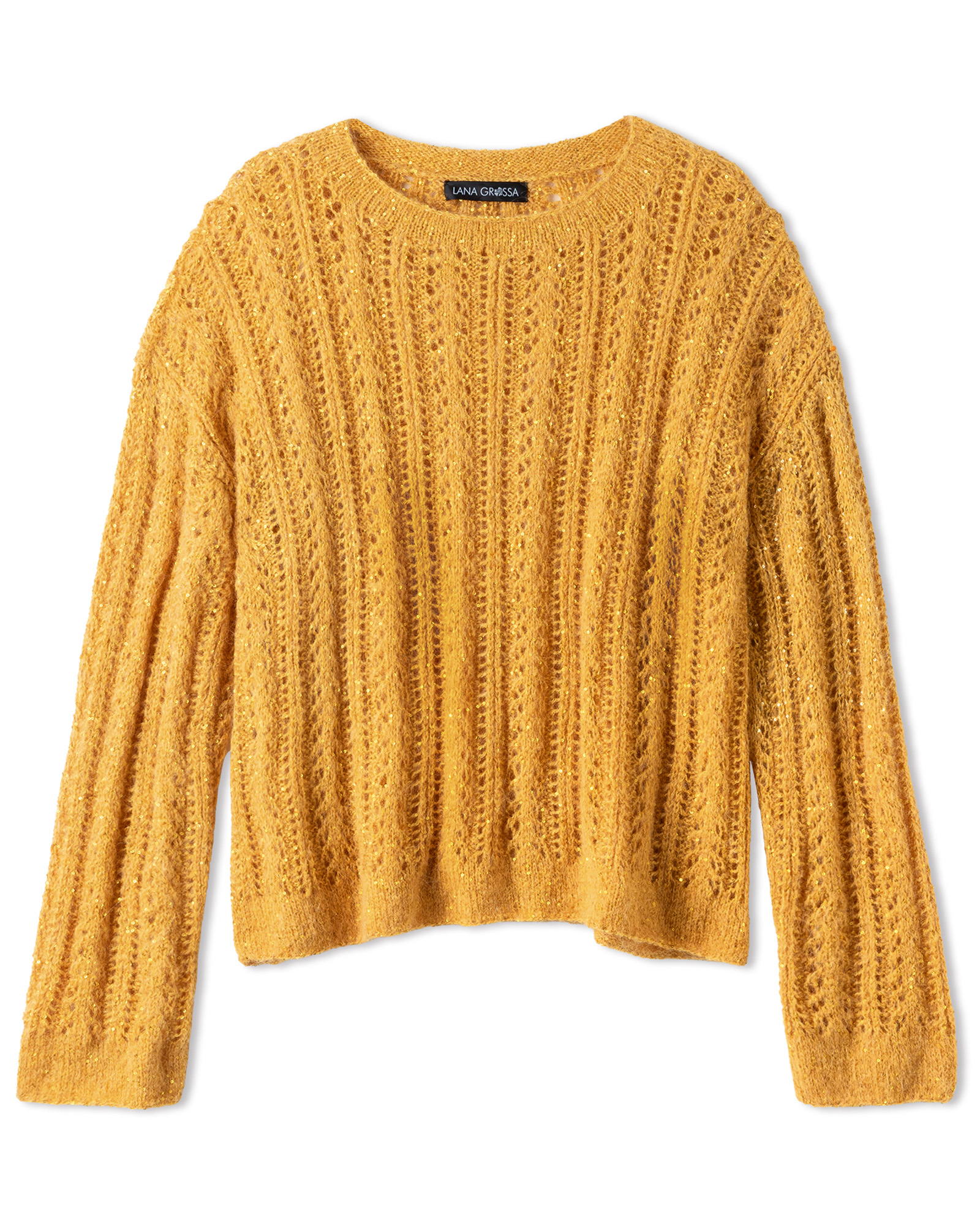 Strickset Pullover Im Lochrippenmuster Aus Setasuri Und Glamour Von Lana Grossa 2 Strickset Pullover Im Lochrippenmuster Aus Setasuri Und Glamour Von Lana Grossa – Bild 2
