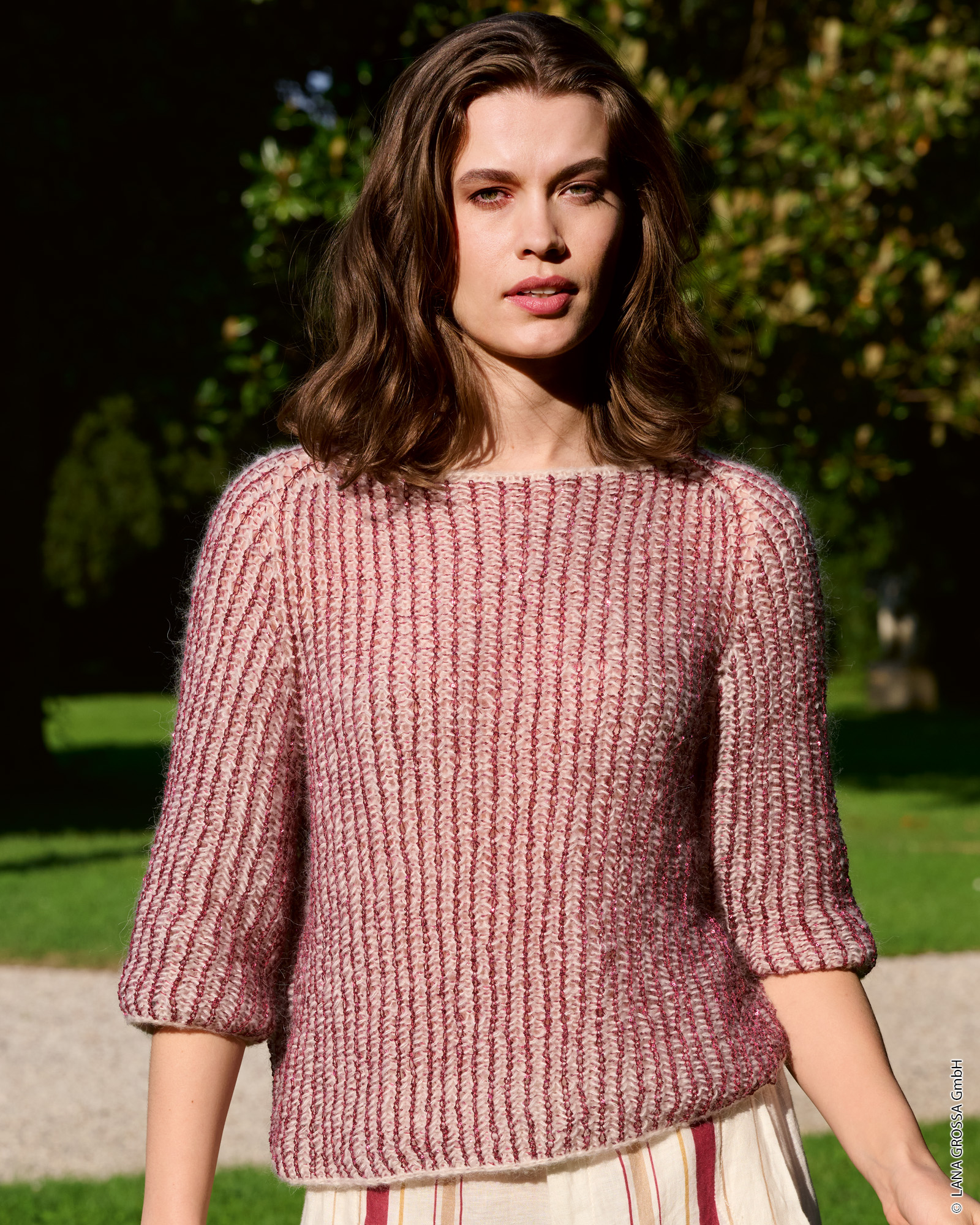 Strickset Brioche-Pullover Aus Glamour Und Setasuri Von Lana Grossa 1 Strickset Brioche-Pullover Aus Glamour Und Setasuri Von Lana Grossa