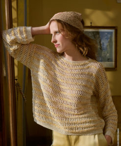 Strickset Pullover Mit Streifen aus Filo Lurex und Glamour von Lana Grossa