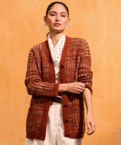 Strickset Jacke Im Rippenmuster aus Cotonella und Cotonella Multi von Lana Grossa
