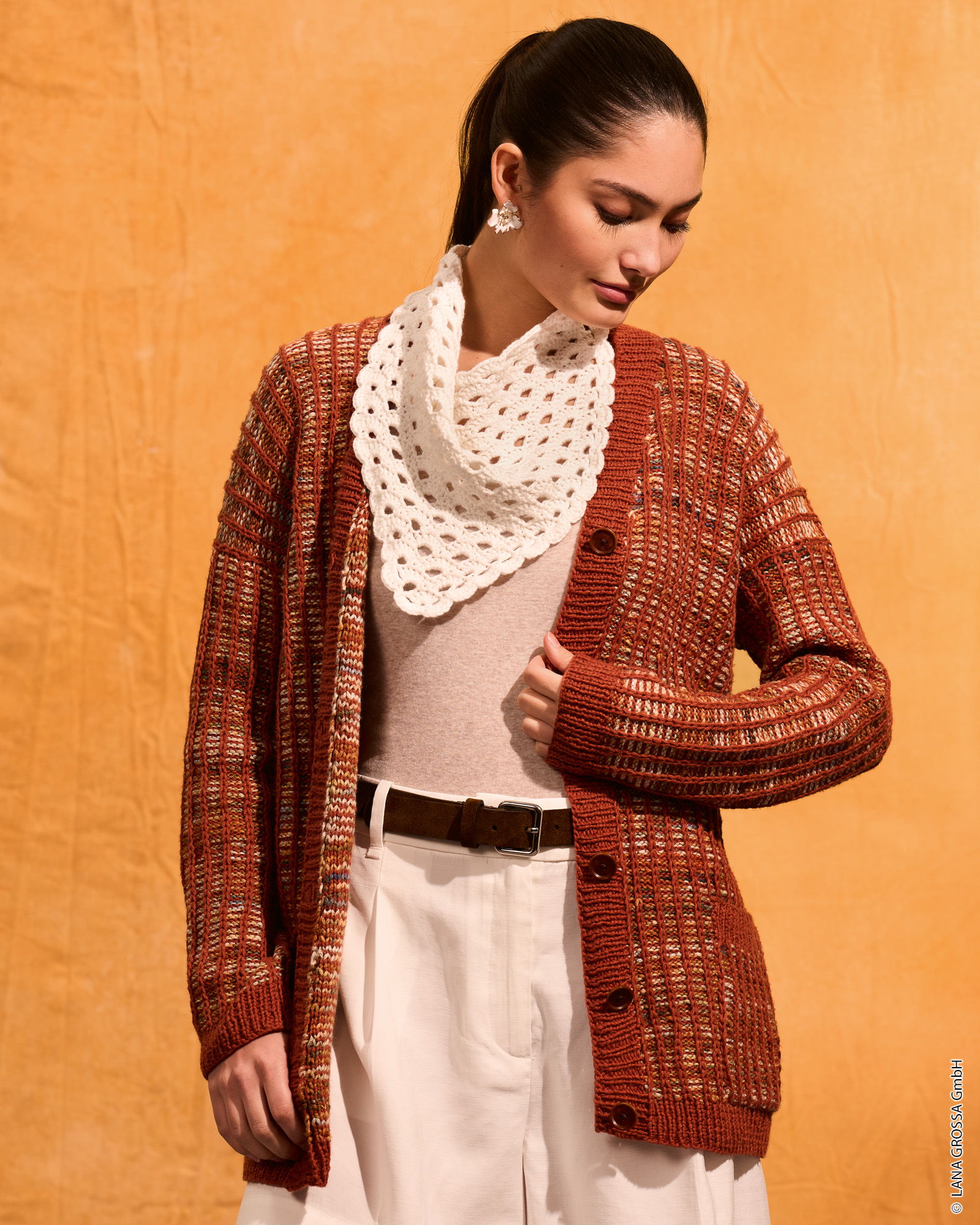 Strickset Jacke Im Rippenmuster Aus Cotonella Und Cotonella Multi Von Lana Grossa 2 Strickset Jacke Im Rippenmuster Aus Cotonella Und Cotonella Multi Von Lana Grossa – Bild 2