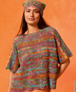 Strickset Shirt Im Gittermuster aus Gomitolo Alga von Lana Grossa