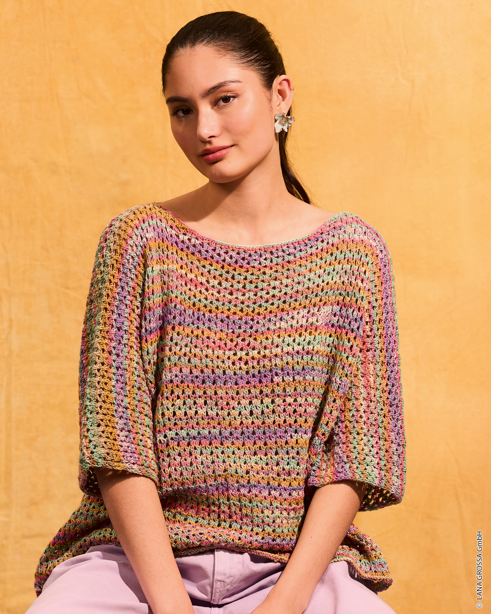 Strickset Shirt Im Lochmuster Aus Gomitolo Alga Von Lana Grossa 1 Strickset Shirt Im Lochmuster Aus Gomitolo Alga Von Lana Grossa