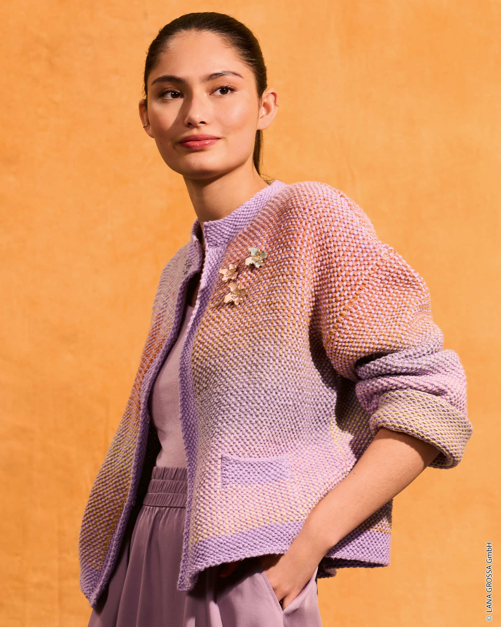 Strickset Jacke Im Hebe-Perlmuster Aus Cotonella Von Lana Grossa 1 Strickset Jacke Im Hebe-Perlmuster Aus Cotonella Von Lana Grossa