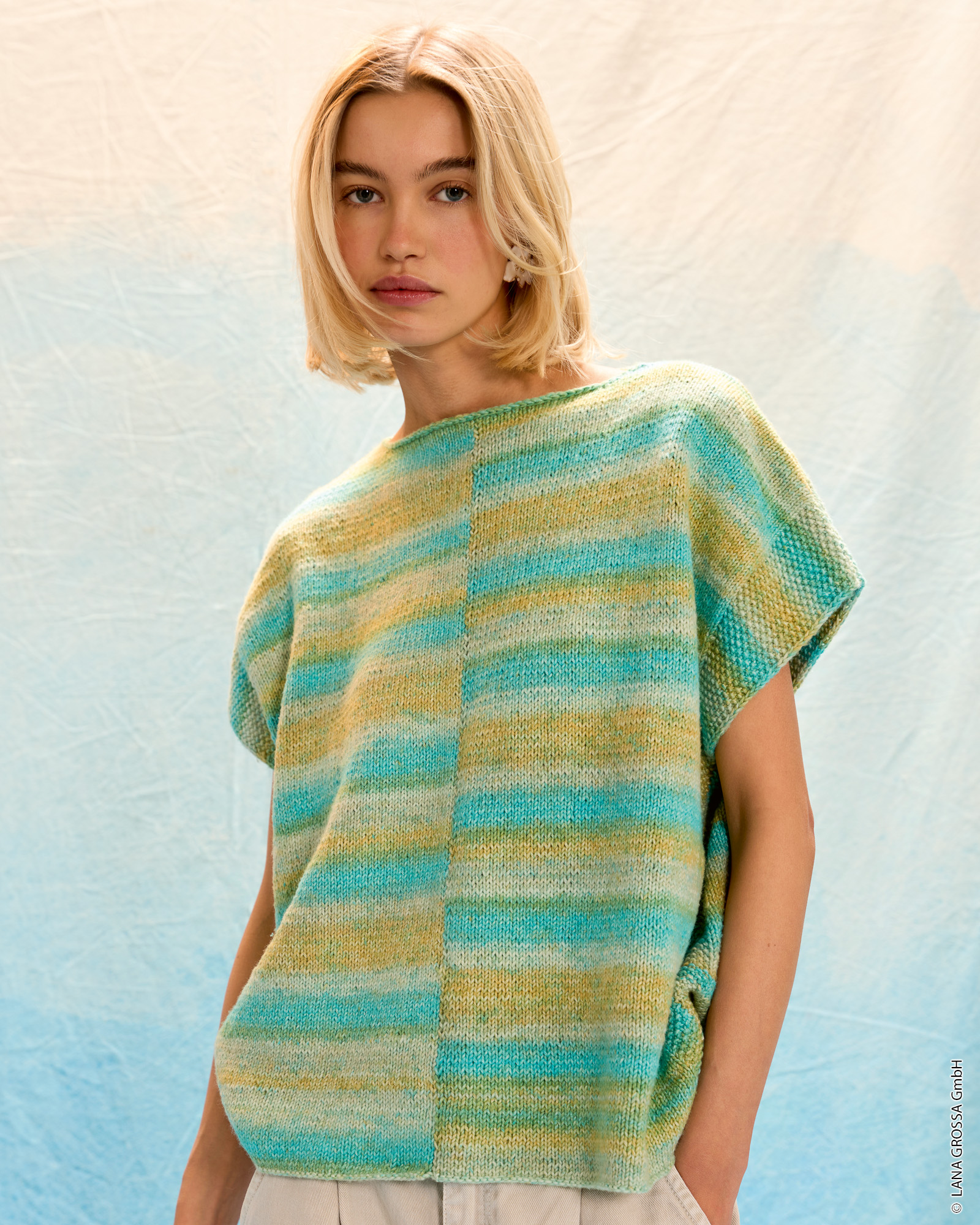 Strickset Shirt Mit Perlmuster Aus Gomitolo Mambo Von Lana Grossa 1 Strickset Shirt Mit Perlmuster Aus Gomitolo Mambo Von Lana Grossa