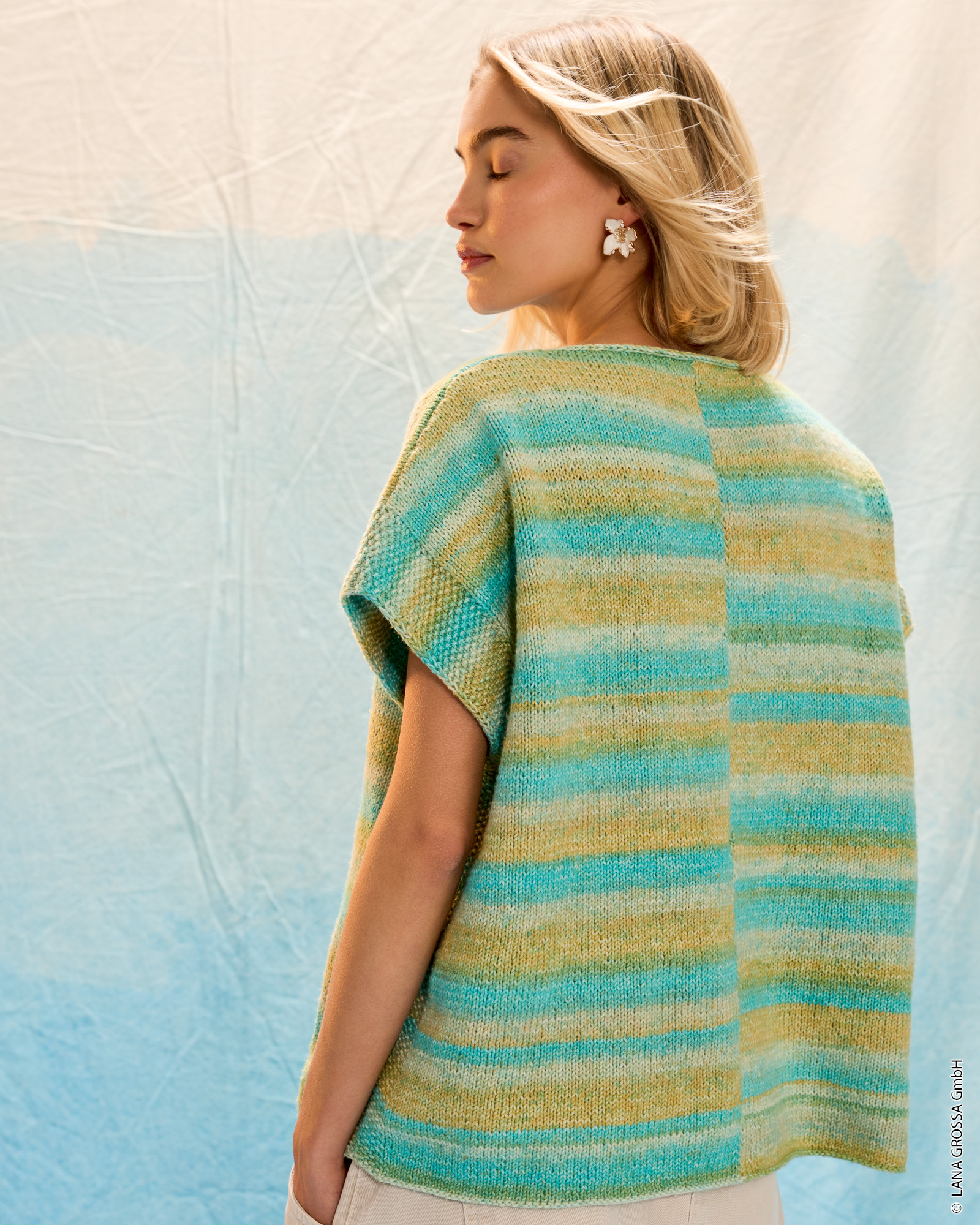 Strickset Shirt Mit Perlmuster Aus Gomitolo Mambo Von Lana Grossa 2 Strickset Shirt Mit Perlmuster Aus Gomitolo Mambo Von Lana Grossa – Bild 2