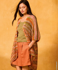 Strickset Kurzarmjacke aus Gomitolo Alga von Lana Grossa