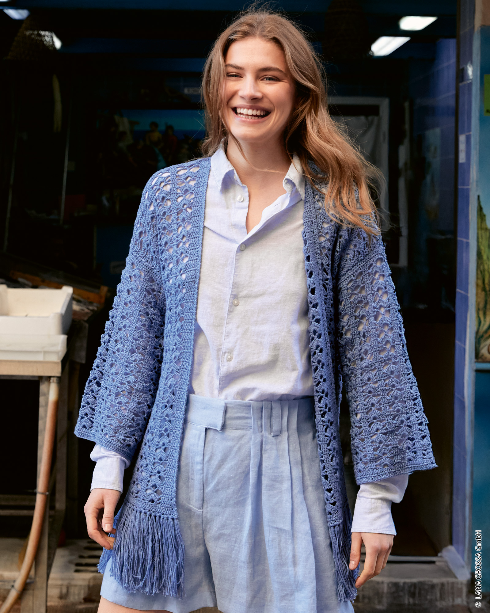 Strickset Cardigan Im Fächermuster Aus Summer Cashmere Von Lana Grossa 1 Strickset Cardigan Im Fächermuster Aus Summer Cashmere Von Lana Grossa