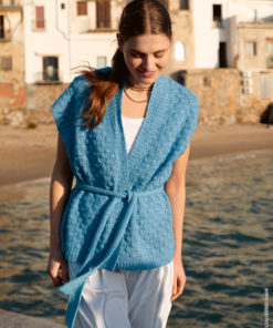 Strickset Weste Im Stäbchenstrukturmuster Aus Ecopuno Von Lana Grossa 5 Strickset Weste Im Stäbchenstrukturmuster Aus Ecopuno Von Lana Grossa – Bild 3