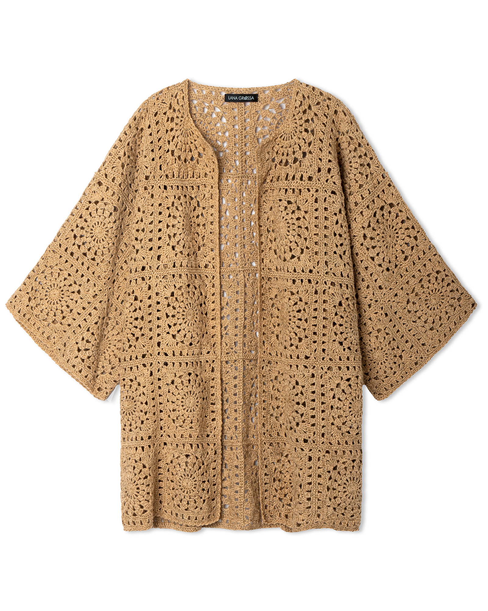 Strickset Cardigan In Quadratischen Motiven Aus Diversa Von Lana Grossa 2 Strickset Cardigan In Quadratischen Motiven Aus Diversa Von Lana Grossa – Bild 2