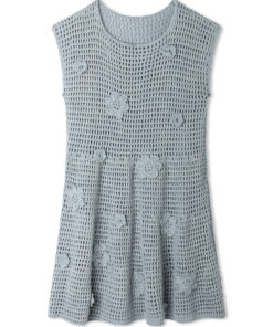 Strickset Kleid Im Filetmuster Mit Blüten Aus Cotonella Von Lana Grossa 3 Strickset Kleid Im Filetmuster Mit Blüten Aus Cotonella Von Lana Grossa – Bild 2