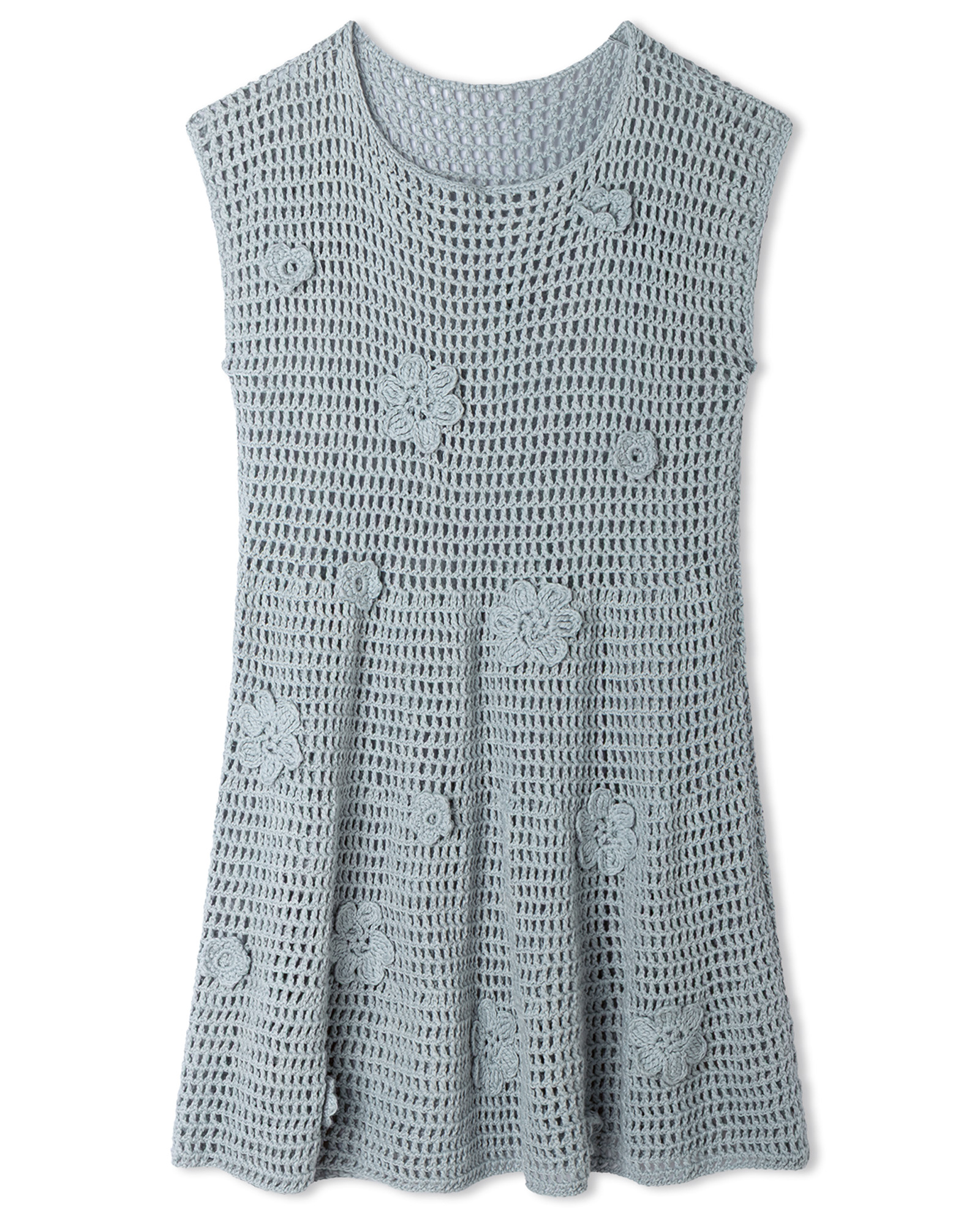 Strickset Kleid Im Filetmuster Mit Blüten Aus Cotonella Von Lana Grossa 2 Strickset Kleid Im Filetmuster Mit Blüten Aus Cotonella Von Lana Grossa – Bild 2