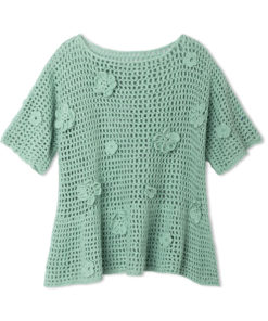 Strickset Shirt Im Filetmuster Mit Blüten Aus Cotonella Von Lana Grossa – Bild 2