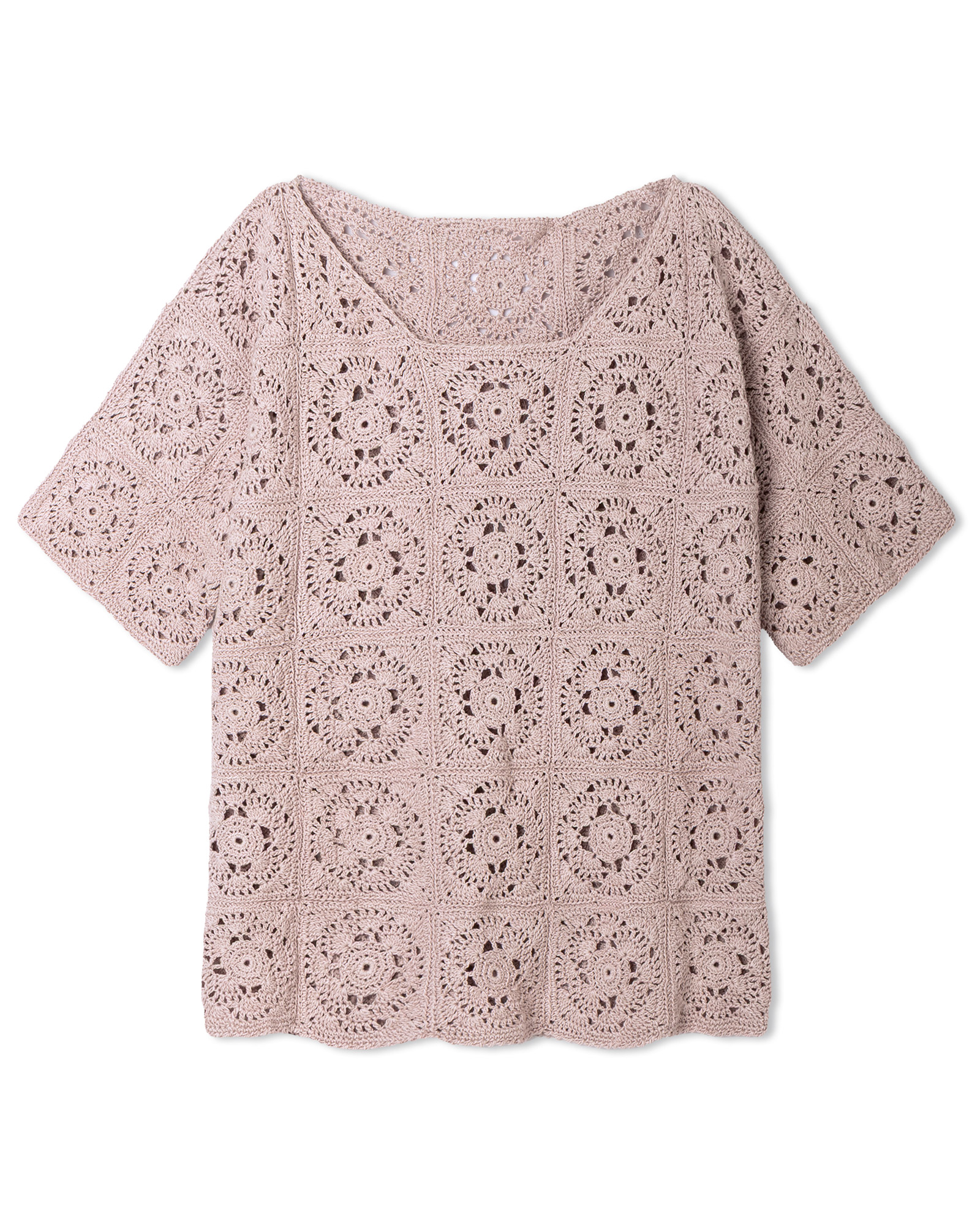 Strickset Shirt In Quadratischen Motiven Aus Solo Lino Von Lana Grossa 2 Strickset Shirt In Quadratischen Motiven Aus Solo Lino Von Lana Grossa – Bild 2