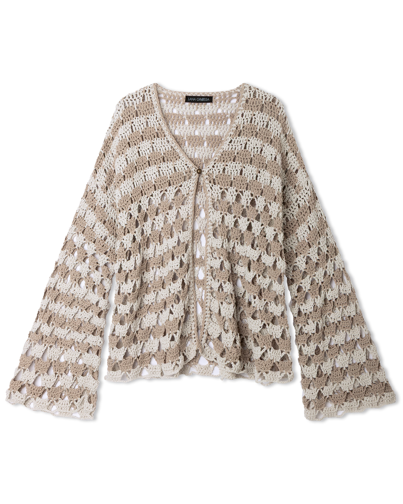Strickset Cardigan In Ajour- Und Stäbchenmuster Aus Gioia Von Lana Grossa 2 Strickset Cardigan In Ajour- Und Stäbchenmuster Aus Gioia Von Lana Grossa – Bild 2