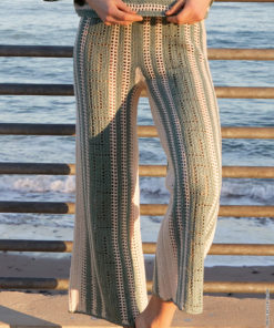 Strickset Hose In Stäbchen Mit Grafischem Muster In Filethäkelei aus Summer Cashmere von Lana Grossa